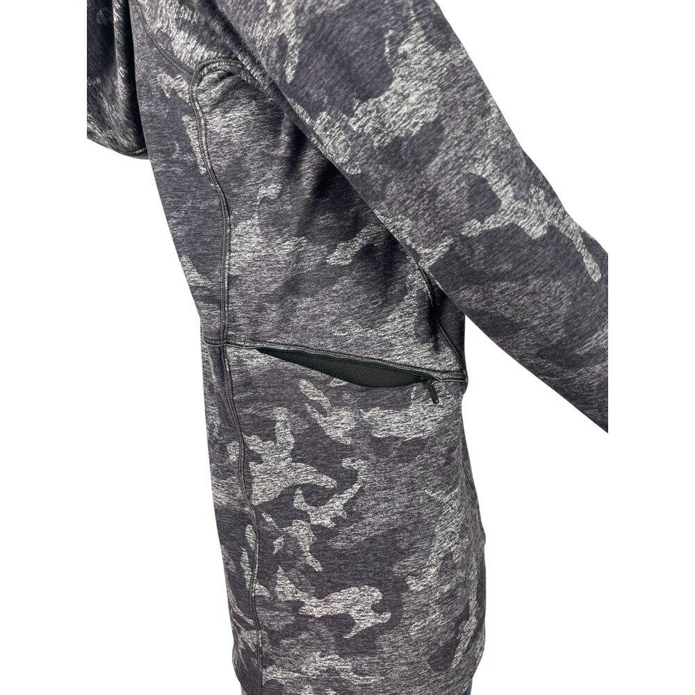 Lululemon Warm Stabilizer 1/2 Zip Hoodie 4 Gray Black Incognito Camo Running - Picture 8 of 11